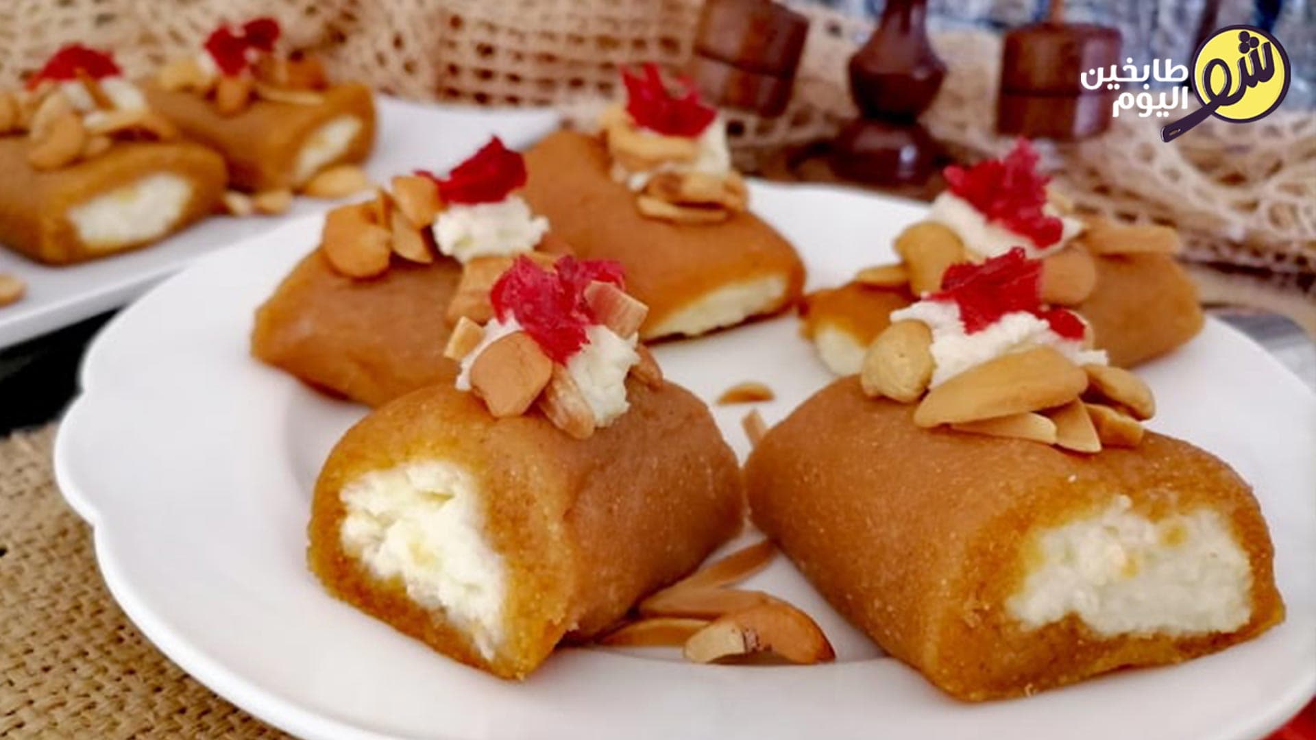 Rolled Mafroukeh Stuffed with Ashta